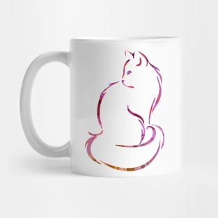 Ornate Abstract Cat Colorful Illustration Mug